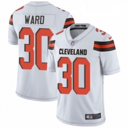 Youth Nike Cleveland Browns 30 Denzel Ward White Vapor Untouchable Limited Player NFL Jersey