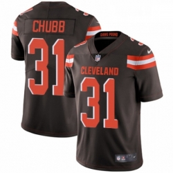 Youth Nike Cleveland Browns 31 Nick Chubb Brown Team Color Vapor Untouchable Elite Player NFL Jersey