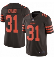 Youth Nike Cleveland Browns 31 Nick Chubb Limited Brown Rush Vapor Untouchable NFL Jersey
