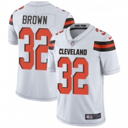 Youth Nike Cleveland Browns 32 Jim Brown Elite White NFL Jersey