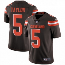Youth Nike Cleveland Browns 5 Tyrod Taylor Brown Team Color Vapor Untouchable Elite Player NFL Jersey