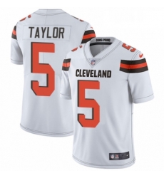 Youth Nike Cleveland Browns 5 Tyrod Taylor White Vapor Untouchable Limited Player NFL Jersey