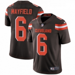 Youth Nike Cleveland Browns 6 Baker Mayfield Brown Team Color Vapor Untouchable Limited Player NFL Jersey