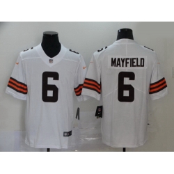 Youth Nike Cleveland Browns 6 Baker Mayfield White Vapor Limited Jersey