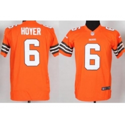 Youth Nike Cleveland Browns 6 Brian Hoyer Orange NFL Jersey