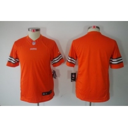 Youth Nike Cleveland Browns Blank Orange Color[Youth Limited Jerseys]
