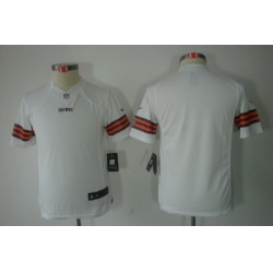 Youth Nike Cleveland Browns Blank White Color[Youth Limited Jerseys]
