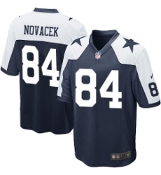 #84 Jay Novacek Elite Navy Blue Dallas Cowboys Alternate Throwback Nike Jersey