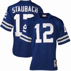 Dallas Cowboys 12 R Staubach blue throwback Jersey