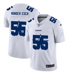 Dallas Cowboys 55 Leighton Vander Esch White Men Nike Team Logo Dual Overlap Limited NFL Jersey