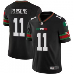 Men Dallas Cowboys 11 Micah Parsons Black Mexico Vapor Limited Stitched Football Jersey