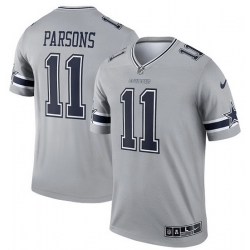 Men Dallas Cowboys 11 Micah Parsons Limited Gray Inverted Vapor Nike Jersey