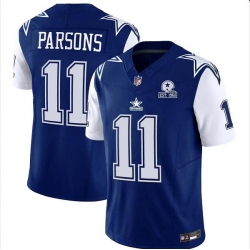 Men Dallas Cowboys 11 Micah Parsons Navy 2023 F U S E  With 1960 Patch Vapor Limited Stitched Football Jersey