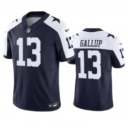 Men Dallas Cowboys 13 Michael Gallup Navy 2023 F U S E  Vapor Limited Stitched Football Jersey