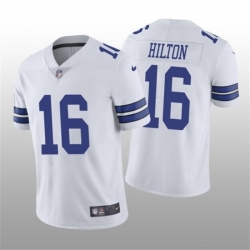Men Dallas Cowboys 16 T Y Hilton White Vapor Untouchable Stitched Jersey