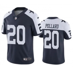 Men Dallas Cowboys 20 Tony Pollard Navy Color Rush Limited Stitched Jersey