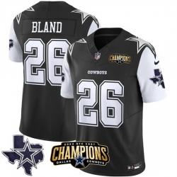 Men Dallas Cowboys 26 DaRon Bland Black White 2023 F U S E  NFC East Champions Patch Stitched Football Jersey