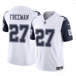 Men Dallas Cowboys 27 Royce Freeman White 2023 F U S E Color Rush Limited Stitched Football Jersey