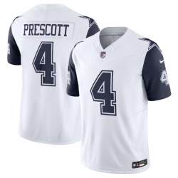 Men Dallas Cowboys 4 Dak Prescott White 2023 F U S E  Vapor Limited Stitched Football Jersey