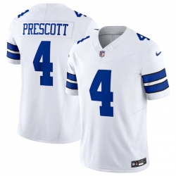Men Dallas Cowboys 4 Dak Prescott White 2023 F U S E  Vapor Limited Stitched Football JerseyS