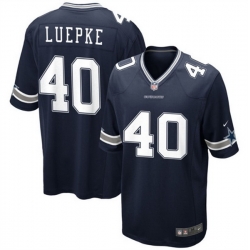 Men Dallas Cowboys 40 Hunter Luepke Navy Stitched Football Game Jersey