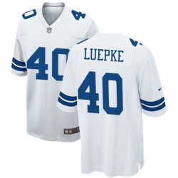 Men Dallas Cowboys 40 Hunter Luepke White Stitched Football Game Jersey