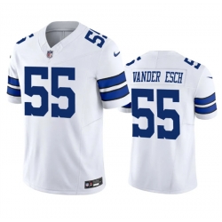 Men Dallas Cowboys 55 Leighton Vander Esch White 2023 F U S E  Vapor Limited Stitched Football Jersey