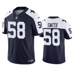 Men Dallas Cowboys 58 Mazi Smith Navy 2023 F U S E  Vapor Limited Stitched Football Jersey