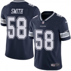 Men Dallas Cowboys 58 Mazi Smith Navy Vapor Untouchable Stitched Football Jersey