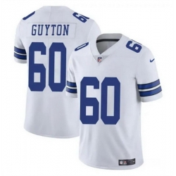 Men Dallas Cowboys 60 Tyler Guyton White 2024 Draft Vapor Untouchable Limited Stitched Football Jersey