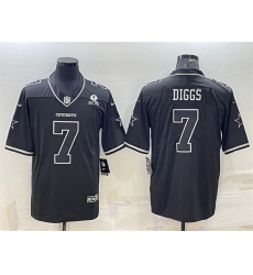 Men Dallas Cowboys 7 Trevon Diggs Black With 1960 Patch Limited Stitched Football Jersey