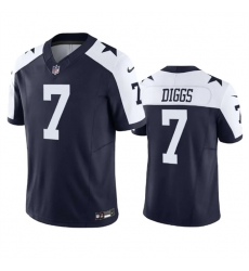 Men Dallas Cowboys 7 Trevon Diggs Navy 2023 F U S E  Vapor Limited Stitched Football Jersey