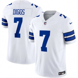 Men Dallas Cowboys 7 Trevon Diggs White 2023 F U S E  Limited Stitched Football Jersey