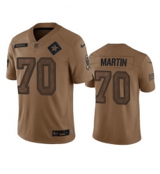 Men Dallas Cowboys 70 Zack Martin 2023 Brown Salute To Service Limited Stitched Football Jersey