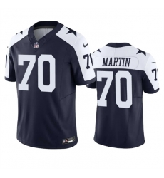 Men Dallas Cowboys 70 Zack Martin Navy 2023 F U S E  Vapor Limited Stitched Football Jersey