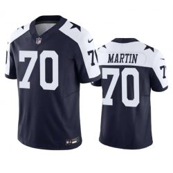 Men Dallas Cowboys 70 Zack Martin Navy 2023 F U S E  Vapor Limited Stitched Football Jersey