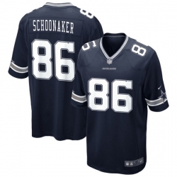 Men Dallas Cowboys 86 Luke Schoonmaker Navy Vapor Untouchable Stitched Jersey