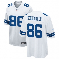 Men Dallas Cowboys  86 Luke Schoonmaker  White Vapor Untouchable Stitched Jersey