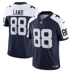 Men Dallas Cowboys 88 CeeDee Lamb Navy 2023 F U S E  Limited Stitched Football Jersey