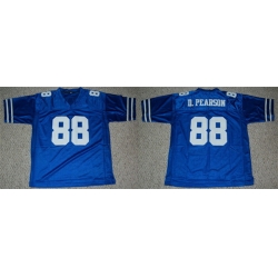 Men Dallas Cowboys 88 Drew Pearson Blue Old Style Stitched Football Jersey
