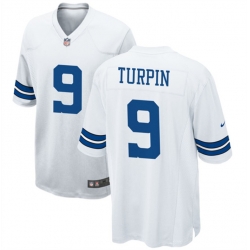 Men Dallas Cowboys 9 KaVontae Turpin White Stitched Football Game Jersey
