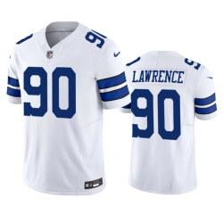 Men Dallas Cowboys 90 Demarcus Lawrence White 2023 F U S E  Vapor Limited Stitched Football Jersey