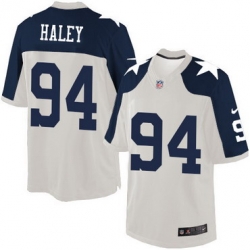 Men Dallas Cowboys #94 Charles Haley White Thanksgiving Retired Player NFL Nike Game Jersey