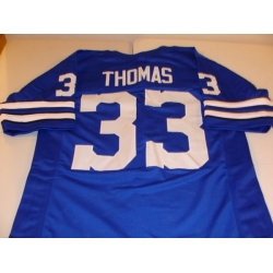 Men Dallas Cowboys Duane Thomas #33 Blue Throwback Stitched Jersey