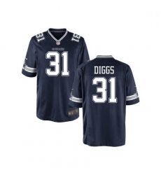Men Nike Cowboys 31 Treyvon Diggs Blue Game Stitched NFL Jersey