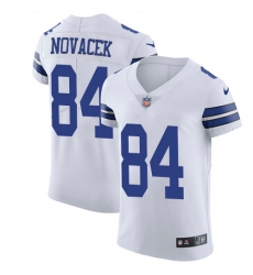 Men Nike Cowboys #84 Jay Novacek White Stitched NFL Vapor Untouchable Elite Jersey