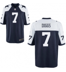 Men Nike Dallas Cowboys Trevon Diggs #7 Blue Thanksgivens Stitched Jersey