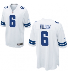 Men Nike Dallas Cowboys Wilson 6 White Thanksgivens Vapor Limited NFL Jersey