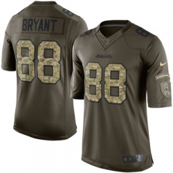 Mens Dallas Cowboys 88 Dez Bryant Nike Green Salute To Service Limited Jersey
