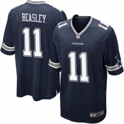 Mens Nike Dallas Cowboys 11 Cole Beasley Game Navy Blue Team Color NFL Jersey